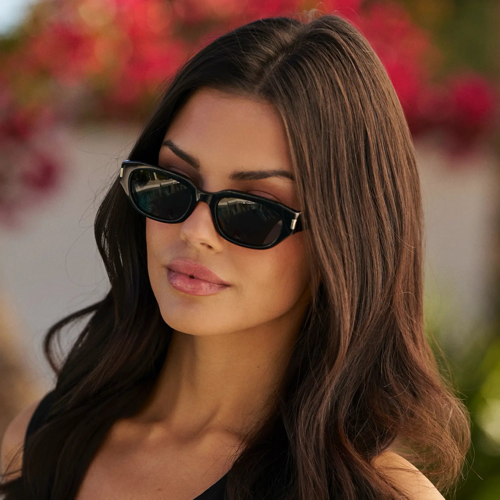 VERA Women's Oval Polarised Sunglasses in Triple Black by WMP Eyewear - PUNCH Watch & Eyewear - WMP Eyewear