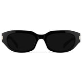 VERA Women's Oval Polarised Sunglasses in Triple Black by WMP Eyewear