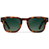 WAYNE Men's Bold Rectangular Polarised Sunglasses in Havana Tortoise by WMP Eyewear