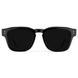 WAYNE Men's Bold Rectangular Polarised Sunglasses in Triple Black by WMP Eyewear