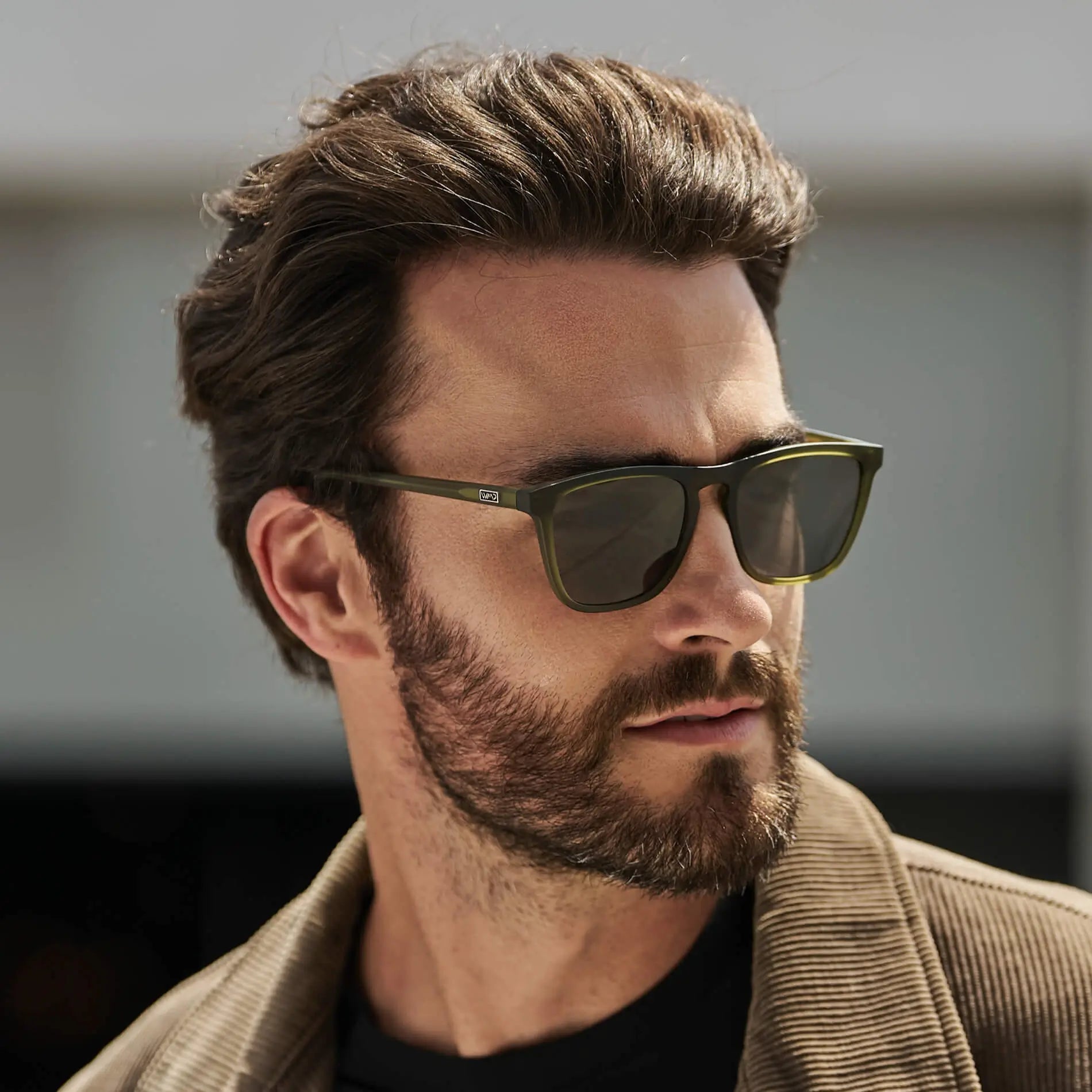 WESLEY Polarised Men's Sunglasses in Frosted Saguaro Green WMP Eyewear - PUNCH Watch & Eyewear - WMP Eyewear