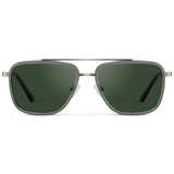 WESTON Polarised Flat-Top Aviator Sunglasses For Men - Grey l WMP Eyewear