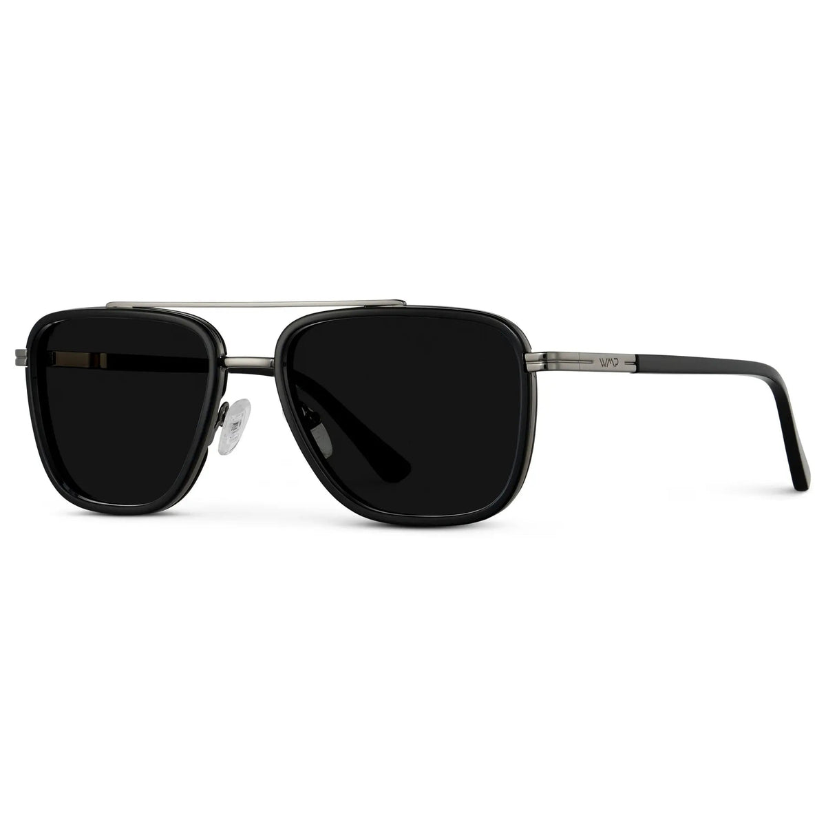 WESTON Polarised Flat-Top Aviator Sunglasses For Men - Triple Black l WMP Eyewear - PUNCH Watch & Eyewear - WMP Eyewear