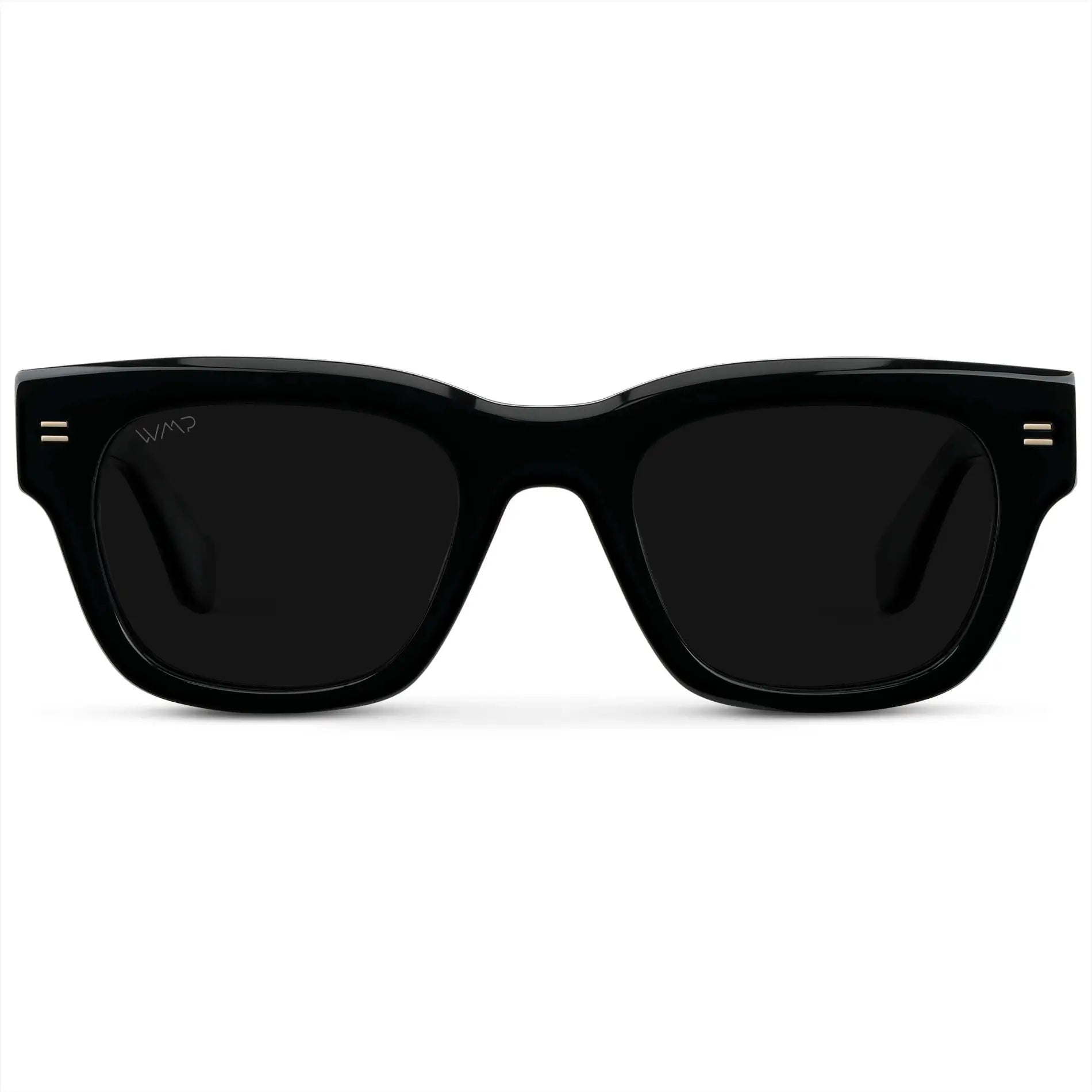 WMP Eyewear Clint Rectangular Polarised Sunglasses - Triple Black - PUNCH Watch & Eyewear - WMP Eyewear
