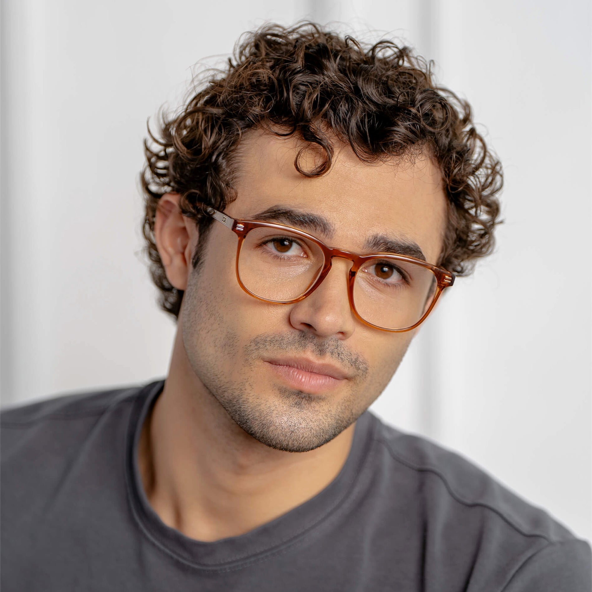 WMP Eyewear NICK Crystal Brown - Glasses (Frame Only) for Prescription Lenses - PUNCH Watch & Eyewear - WMP Eyewear