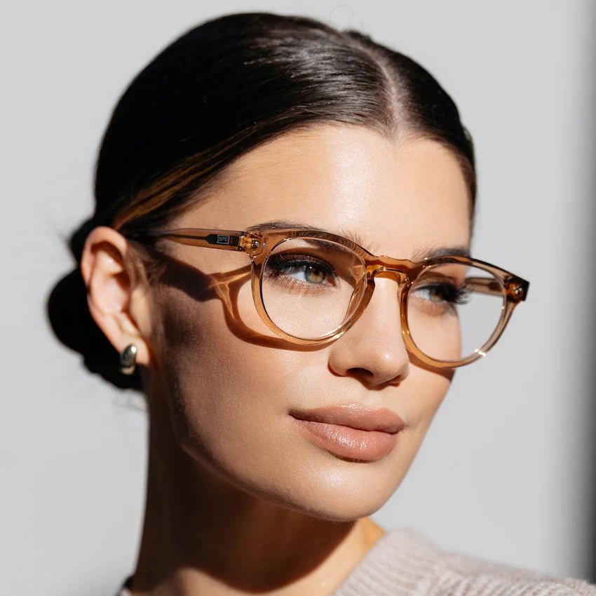 WMP Eyewear TATE Light Crystal Brown - Glasses (Frame Only) for Prescription Lenses - PUNCH Watch & Eyewear - WMP Eyewear