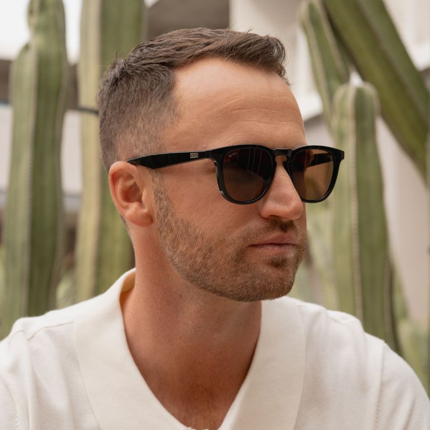 WYNDHAM Men's Golf Special Edition Sunglasses in Glossy Black by WMP Eyewear - PUNCH Watch & Eyewear - WMP Eyewear