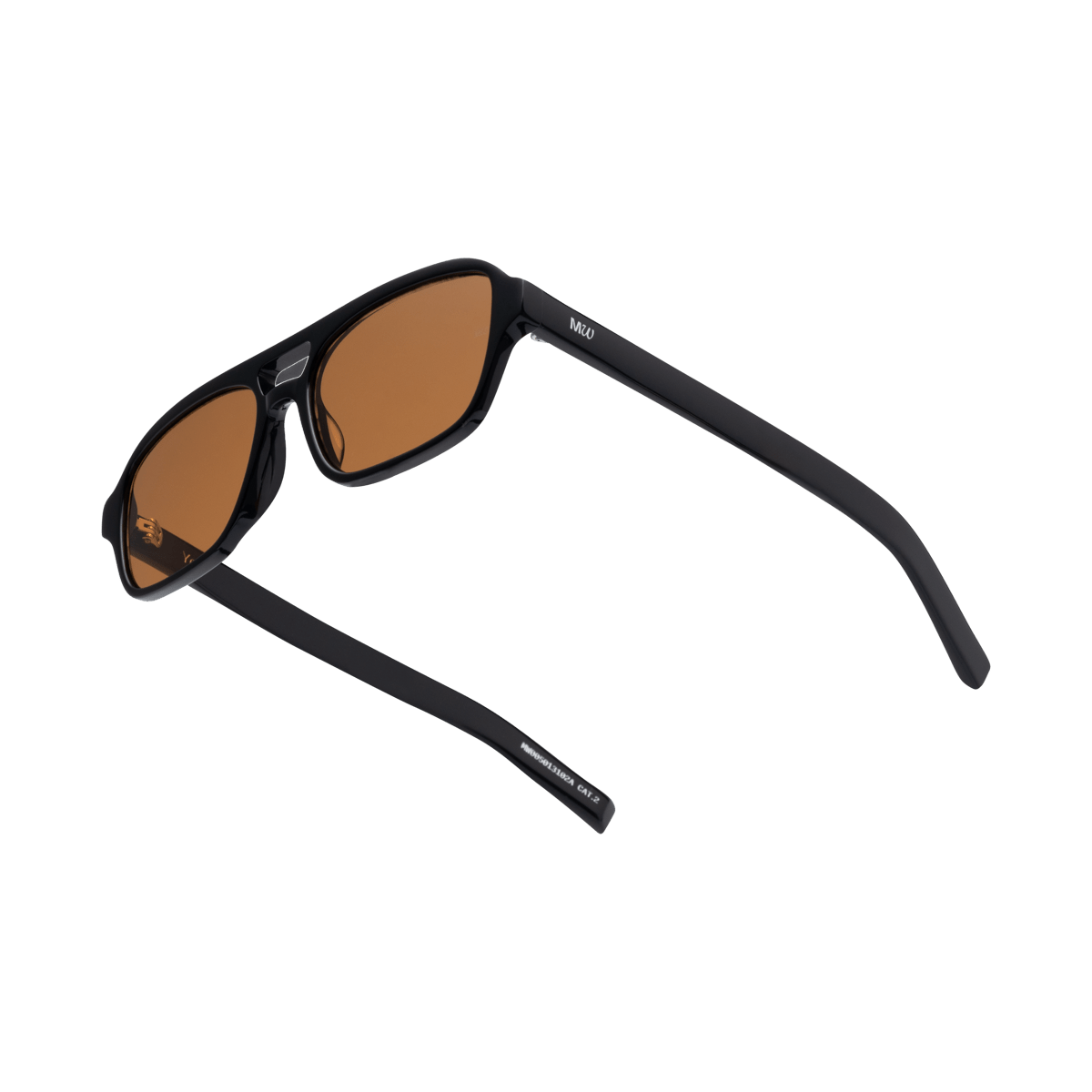 YORI Black Low Profile Aviator Sunglasses Rich Orange Lens fmr BURT by Messy Weekend - PUNCH Watch & Eyewear - MESSY WEEKEND
